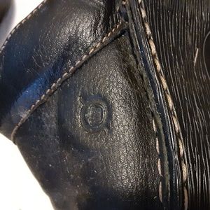 Born Black Leather Clogs Mules Slip On